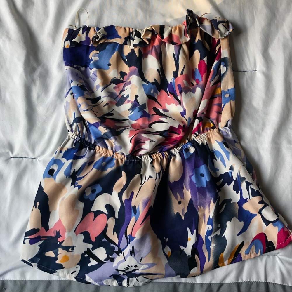 Velvet Heart Strapless Brightly Colored Top